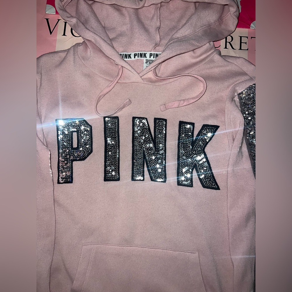 VS PINK Size SMALL RARE HTF Baby Pink Mega Bling Set. - Picture 4 of 16